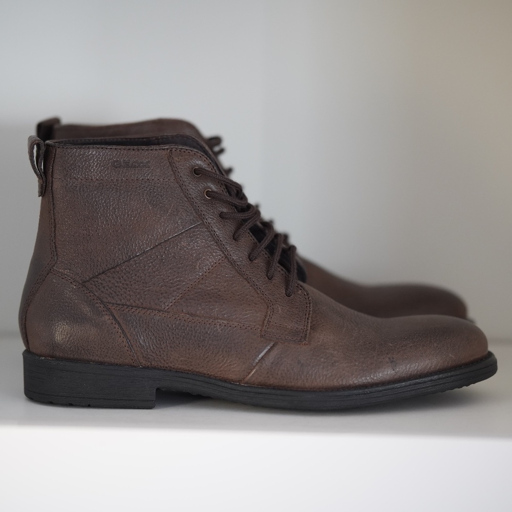 Geox Respira Jaylon Leather Brown Chukka Ankle Boots Men EU 44 US 11 293 MM